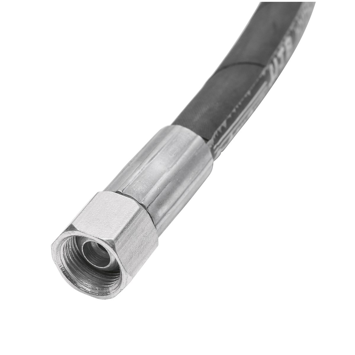 Furtun presiune 2SN DN10 sertizat cu capete fixate hidraulic L = 3000 mm (Reductie M20X20)